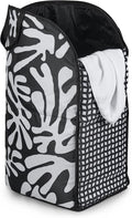 JOMOLA Collapsible Laundry Hamper 75L Large Fabric Foldable Laundry Basket Dirty Clothes Laundry Bag with Handles for Family College Dorm Storage Organizer (Black)