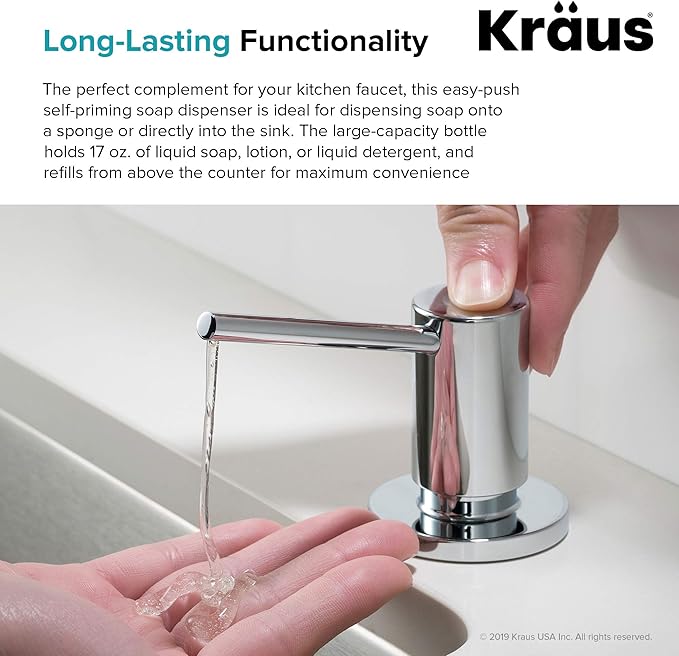 KRAUS Kitchen Soap and Lotion Dispenser in Chrome, KSD-43CH