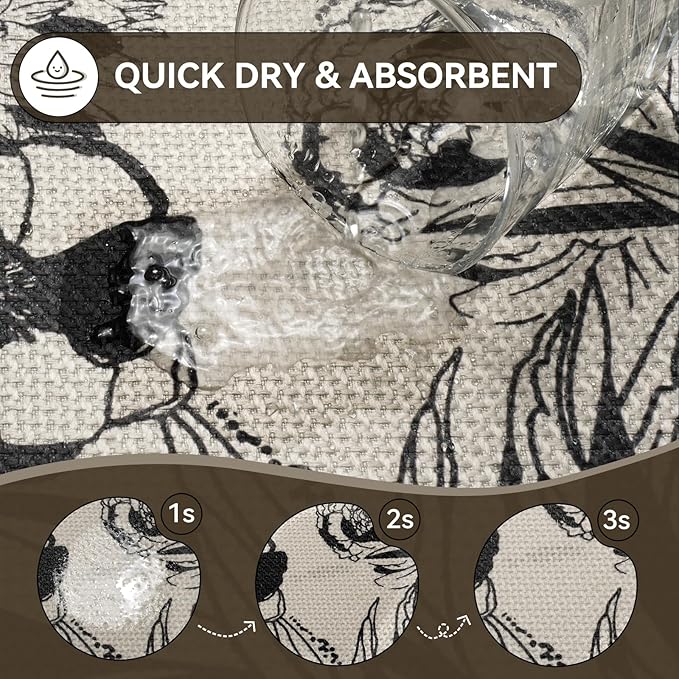 YDKGL Bathroom Rugs, Ultra Thin Bath Mat Fit Under Door Super Absorbent Non Slip Quick Dry Bath Mat, Rubber Backing Shower Mat Outside Shower