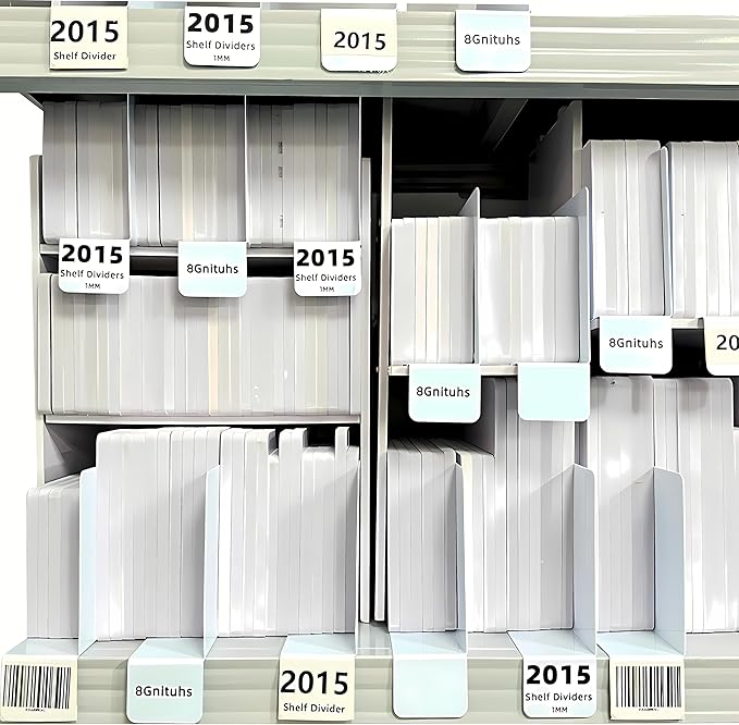 20 Pcs 20 * 15 CM 1MM Rack Size Dividers Mini Closet Shelf Dividers Tag; Shelf Label; Book Tracker Bookmark; Library Card Bookmark Creative Book Accessories for Reading Lovers; Book Tracker