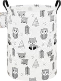 FANKANG Storage Basket, Nursery Hamper Canvas Laundry Basket Foldable with Waterproof PE Coating Large Storage Baskets for Kids Boys and Girls, Office, Bedroom, Clothes,Toys(Animal)