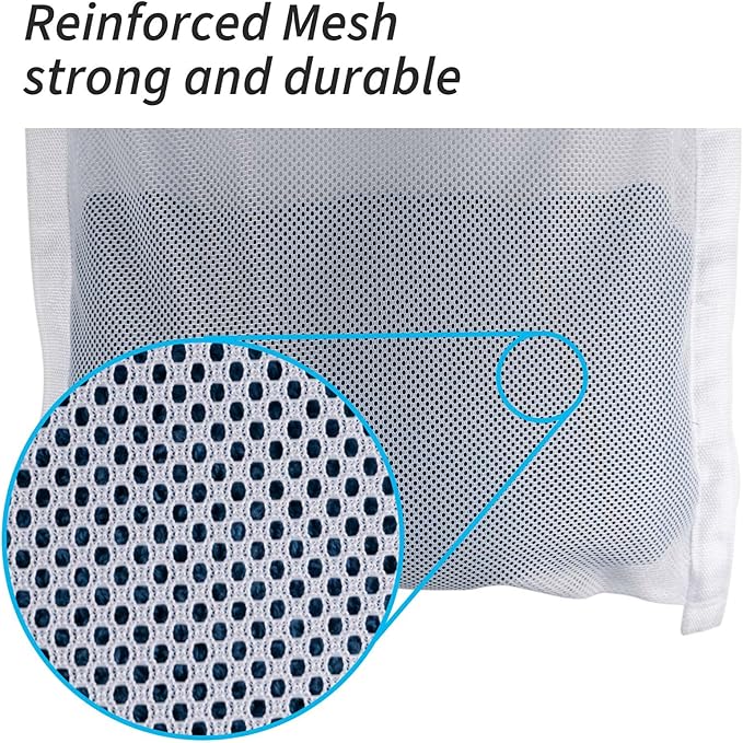 Over Door Large Mesh Laundry Hamper Bag, 2 Pcs Washable Laundry Basket for Bedroom/Dorm/Bathroom