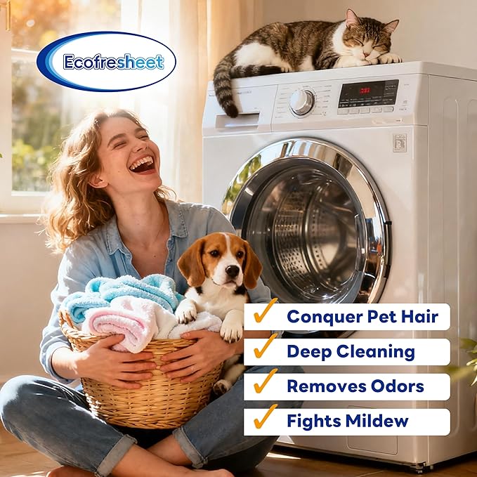 Washing Machine Cleaner Tablets for Pet Owners – Pro 30 Tablets | Deep Clean Formula to Remove Pet Hair & Odor| Septic Safe, Compatible with HE, Top & Front Load Washers