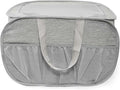 Collapsible Laundry Baskets, Tear Proof Pop Up Laundry Hamper with Lid, Dual Handles Durable Foldable Laundry Basket, Easy to Carry Laundry Hamper for Home, Laundry Room, Bedroom, Dorm, Travel Grey
