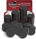 Yelanon Non Slip Furniture Pads - 48 pcs 1" Felt & EVA Furniture Grippers, Black, Round, Anti Slide Hardwood Floor Protector