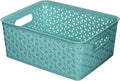 Whitmor Form Small-Turquoise Resin Tote