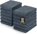 Homaxy 12 Pack Dish Towels for Kitchen (10 x 20 Inches, Dark Grey), Super Soft and Absorbent Coral Velvet Dish Cloths for Washing Dishes, Nonstick Oil Fast Drying Microfiber Cleaning Cloth