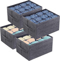 4Pcs Closet Organizers and Storage Bins for Clothes - 12 Cell Drawers Organizer Grid Storage Box for Jeans Pants Sweater T-shirts, Wardrobe Shelf Dividers Closets Organization