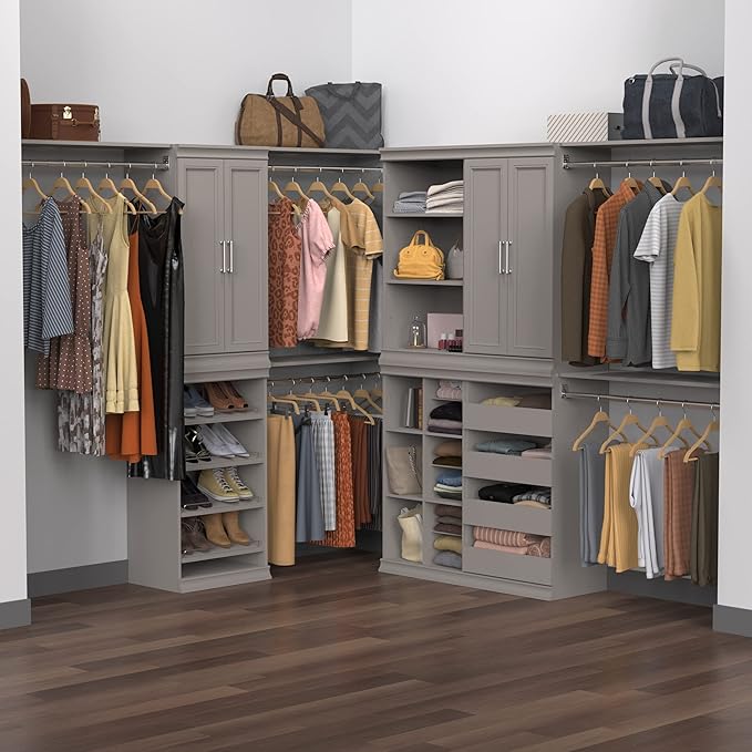 ClosetMaid Modular Storage Shelf Unit with 3-Shelves, Taupe