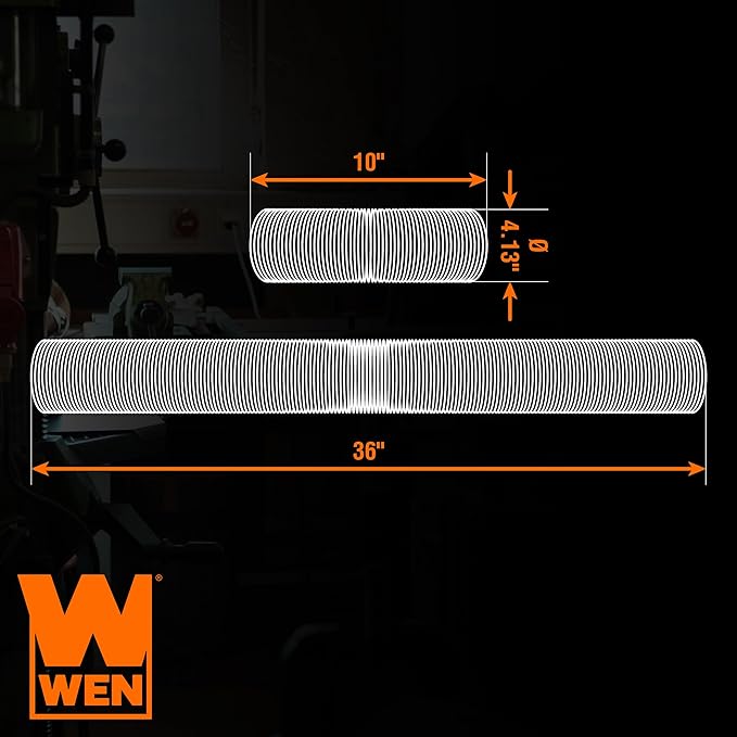 WEN 4-Inch by 36-Inch Flexible and Sculptable Dust Hose
