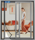 Magnetic Screen Door Left Right Side Opening Upgraded PET Mesh Greater Than Fiberglass and Polyester,Keep Bugs Out,Pet & Kid Friendly,Suitable for Sliding Doors,Patio French Doors-50" X 80"
