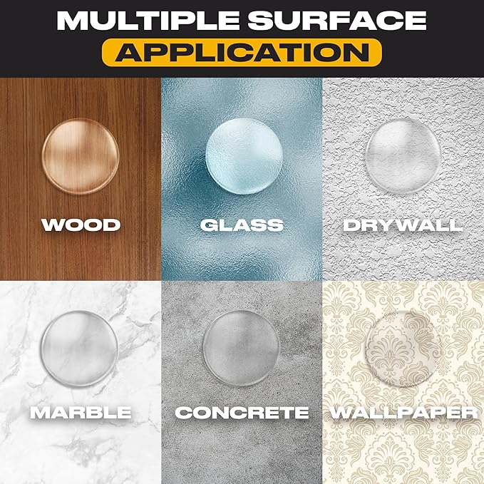 Strongest Door Stoppers for Wall 2" (4 Pack) - Self Adhesive & Discreet Home Door Knob Wall Protector - Quiet Door Bumper with Secure Adhesive -Rubber Door Stops -Shock Absorbent Door Handle Stopper