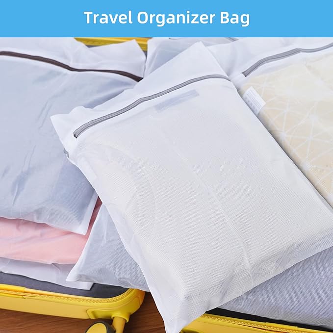 GOGOODA Mesh Laundry Bags for Delicates Durable Protective Wash Bags Travel Storage Bags for Intimates Lingerie, 3PCS（3XXL）
