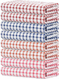 Nialnant 8 Pack Kitchen Towels, Dish Towels for Kitchen, 100% Cotton Dish Cloths for Washing Dishes, Quick Drying Reusable Cleaning Rag - 25 x 16 in