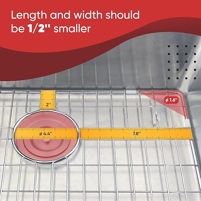 Sink Protectors for Kitchen Sink, Stainless Steel Protective Grid 28 1/4 x 14 1/4, Sink Rack for Bottom of Sink