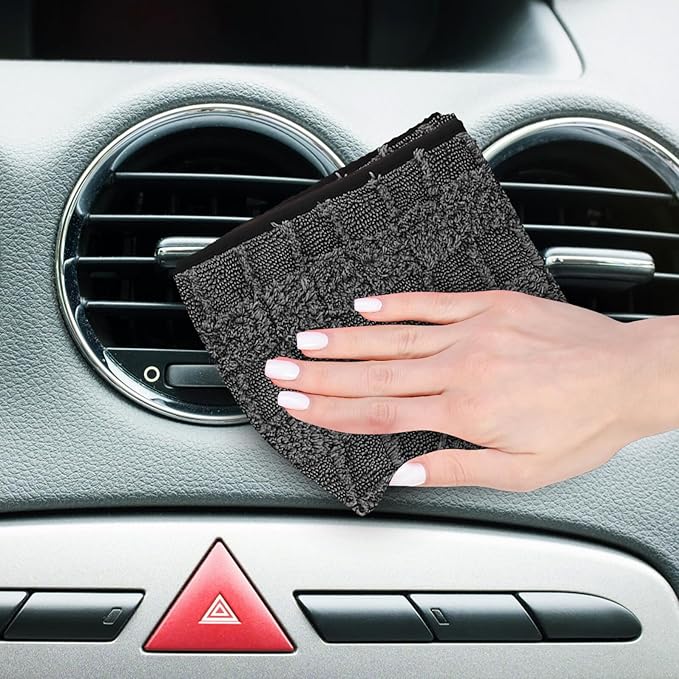 NUOBESTY Super Absorbent Microfiber Car Drying Towels 2pcs 40x40cm Coral Fleece Cleaning Cloths for Car Wash and Drying