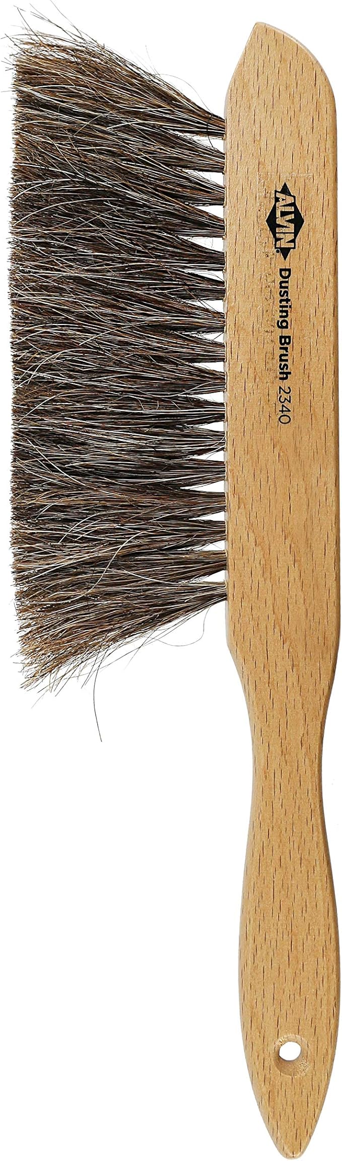 ALVIN Mini Dusting Brush, 2340, 100% Horsehair and Wood Handle, Art, Drafting, and Architecture Cleaning Tool, Great for Students, Hobbyists, and Professionals - 10 Inches