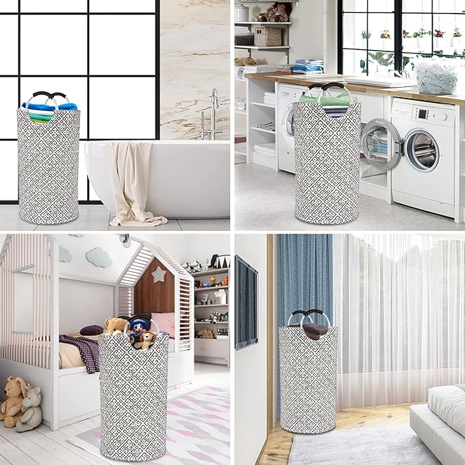 Dalykate Extra Large Laundry Basket 115L Collapsible Oxford Fabric Laundry Hamper Foldable Clothes Laundry Bag with Handles Waterproof Washing Portable Dirty Clothes Basket for College Dorm, Family