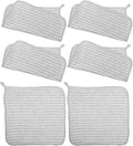 Alipis 10pcs Large Gray Microfiber Cleaning Cloths 30cm Absorbent Dish Towels Reusable Kitchen Rags for Housekeeping and Dishwashing