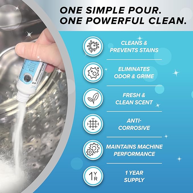 Lifeproof 4-IN-1 Washing Machine Cleaner - Up to 90 Days of Protection Against Odors & Grime (8-Pack, 1-Year Supply)