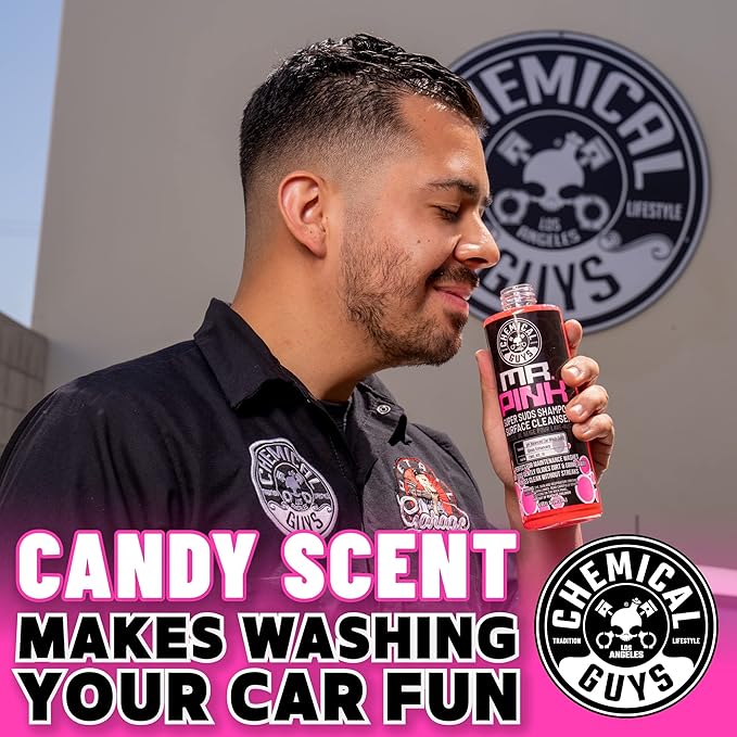 Chemical Guys Mr. Pink Car Wash Soap - 64 oz Super Suds Foaming Car Wash Soap for Cannon, Blaster, or Bucket Washing - pH Balanced, Safe on Wax, Sealant, Ceramic, and Clear Coat Finishes
