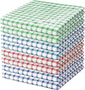 Nialnant 8 Pack Dish Cloths for Washing Dishes, 100% Cotton Reusable Cleaning Rag, Quick Drying Dish Towels for Kitchen-11 x 11 Inches
