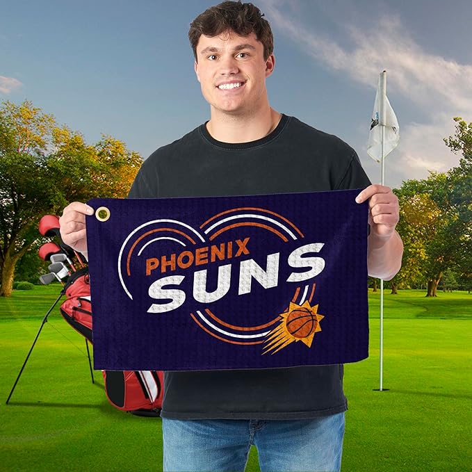 Northwest NBA Golf Towel – Official Licensed Microfiber Waffle Fabric, Absorbent 16x25 in Club Cleaning Accessory