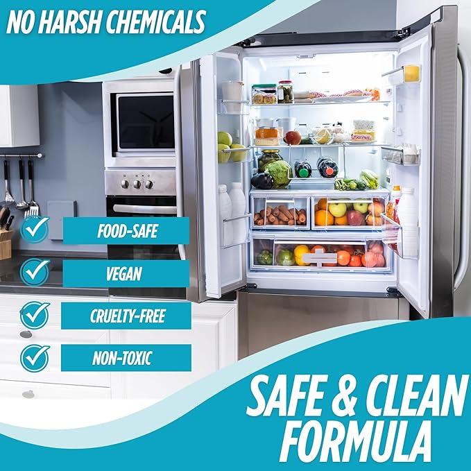 Oh Yuk Fridge Cleaner – Cleans Inside Refrigerator for Spotless, Food-Contact Safe Surfaces | Biodegradable, Vegan, Cruelty-Free | Effortlessly Lifts Sticky Messes & Dried-On Food | Spray Bottle