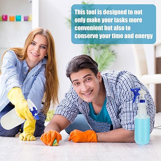 Eaasty 12 Pcs Plastic Spray Bottle 32 oz Bulk Heavy Duty Leakproof Spraying Bottles Empty Mist and Stream Mode Misting Spray Bottles with Adjustable Nozzle and Measurements for Cleaning Planting Pet
