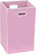 Simple Houseware Foldable Closet Laundry Hamper Basket, Pink