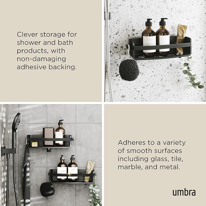 Umbra Flex Adhesive Bin, Black