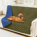 Smiry Waterproof Dog Bed Cover Blanket, Soft Reversible Pet Blanket, Washable Leakproof Cats Dogs Couch Cover for Sofa, Couch, Furniture, Plaid (52x82 Inch, Green/Navy)