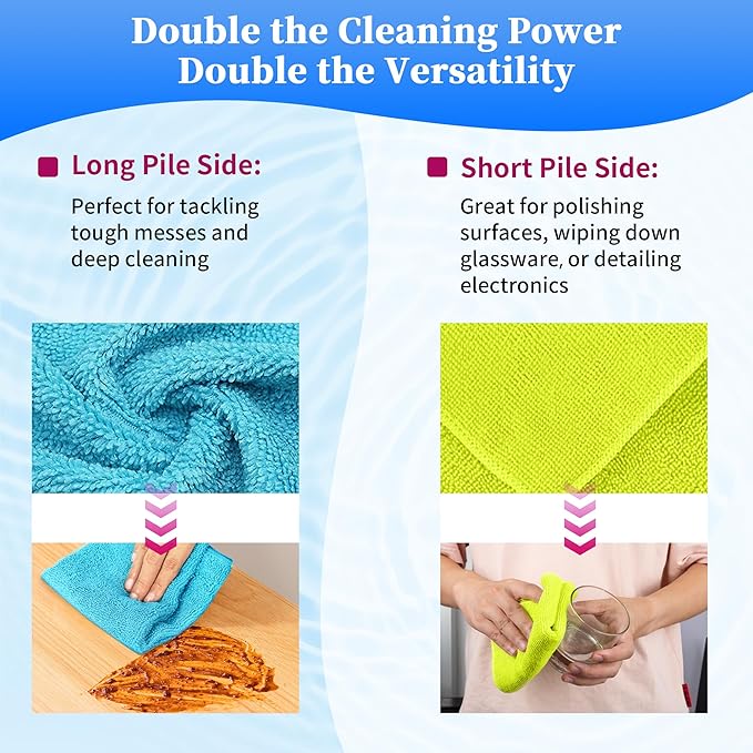 FIXSMITH Shop Towels-400 Pack, Multi-Functional Shop Rags, 12 x 16 in Microfiber Cleaning Cloth, Highly Absorbent Cleaning Rags, Cleaning Towels for Car Kitchen Home Office
