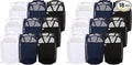 AQQA 9 Pcs Mesh Popup Laundry Hamper Set, Black/White/Blue, Durable Handles, Foldable, Sturdy Mesh Construction, Ideal for Kids, Teens, Adults, College Dorm, Camping, Hotel, Travel (Pack of 2)