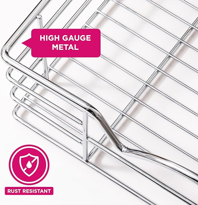HOLDN’ STORAGE Heavy-Duty Premium Collection Pull Out Cabinet Organizer, Cabinet Drawer Slide Outs, Lifetime Limited Warranty - Basket Size 30" W x 21" D x 5" H, Anti-Rust Chrome Finish