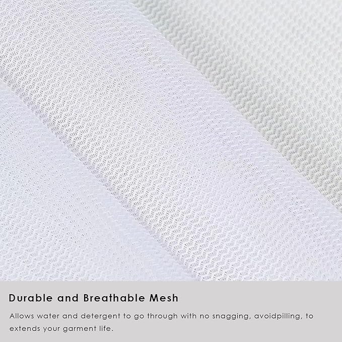 PROMEED Reusable Mesh Laundry Bag for Delicates, Large Size Wash Bag for Mulberry Silk Pillowcase Fitted Sheet Flat Sheet,1Pc Washing Machine Wash Bags for Shirt,Blouse,Underwear,Baby Clothes(20"x24")