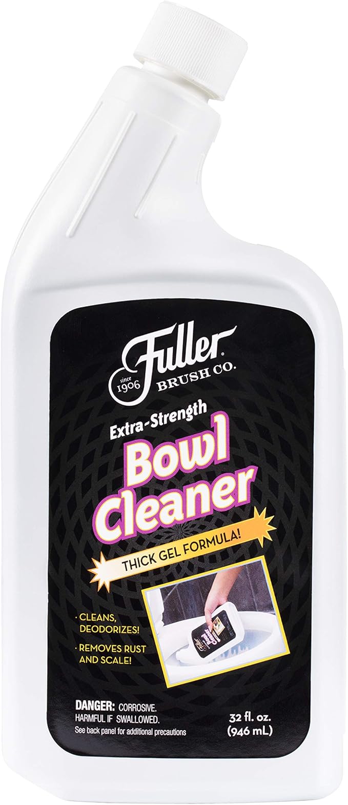 Fuller Brush Extra-Strength Toilet Bowl Cleaner Gel – Thick Clinging Formula Removes Rust, Stains & Scale, Bathroom Cleaner with Fresh Peppermint Scent (Pack of 1)