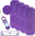 Reusable Power Mop Refill Pads for Swiffer Power Mop Starter Kit - Swifter Powermop Pads Refills - Multi-Surface & Wood Mopping Pad Refil for Floor Cleaning - Washable Microfiber Pad, 4 Pack