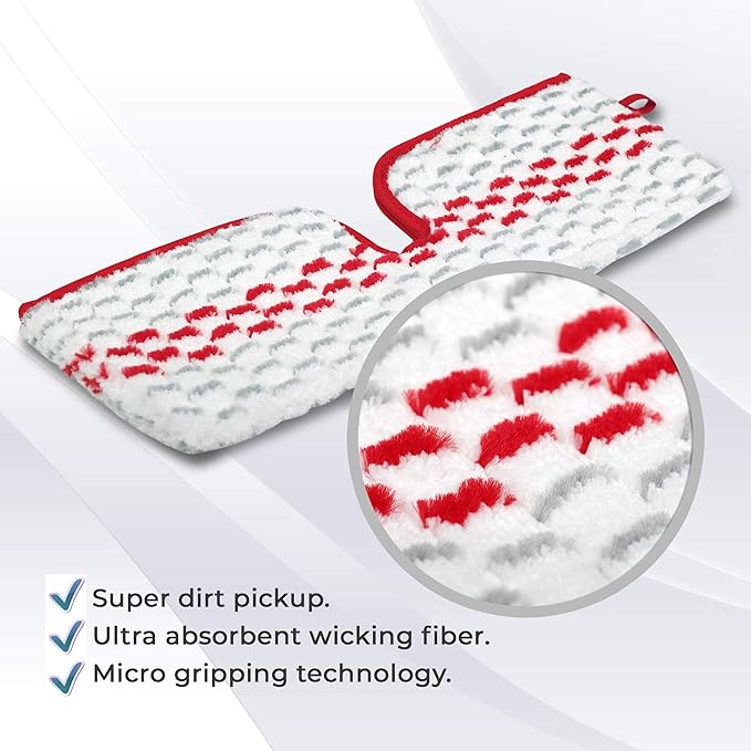 Microfiber Washable Spray Mop Refills Compatible with Promist Max, Reusable Pads Replacement Head (4)