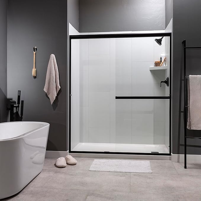 Palisade Vinyl Waterproof Corner Shower Shelf in Dusty Pearl