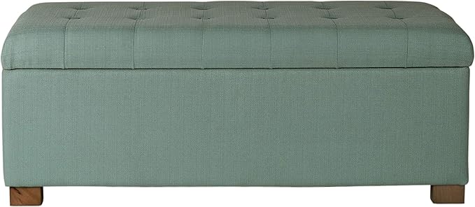 Spatial Order Large Tufted Storage Bench - Teal