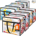 Clear Clothes Storage Bags, 8 Pack Closet Organizers and Under Bed Storage Containers, Foldable Moving Bags with Zippers for Comforter, Blanket, Bedding, Duvet, PVC Packing Bags 60L