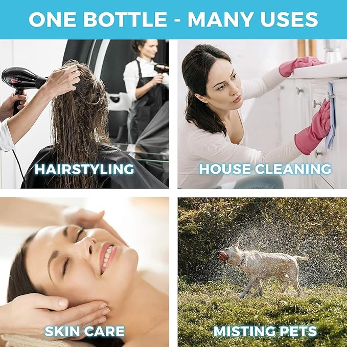 Hair Spray Bottle Continuous Water Mister Spray Bottle Empty Ultra Fine for Styling, Pets, Plants, water for Hair,Skincare, Plant Care, Pet Grooming, Cleaning(10.1 Ounce