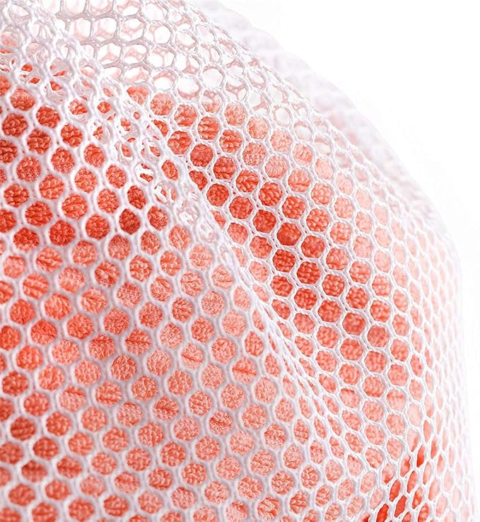 3 Pcs Commercial Mesh Laundry Bag - 20" x 28" - Sturdy white Mesh Material With Drawstring Closure. Ideal Machine Washable Mesh Laundry Bag For Factories, College, Dorm and Apartment Dwellers