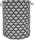 Merdes 19.7’’ Waterproof Foldable Laundry Hamper, Dirty Clothes Laundry Basket, Linen Bin Storage Organizer for Toy Collection (White leaf)