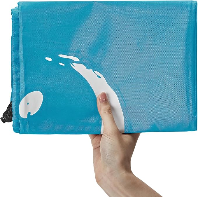 HOMEST XL Wash Me Travel Laundry Bag, Dirty Clothes Organizer, Large Enough to Hold 4 Loads of Garments, Easy Fit a Hamper or Clothing Basket, Light Blue