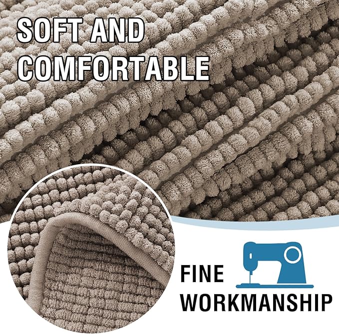 H.VERSAILTEX Plush Chenille Pet Couch Cover Thick Soft Sofa Cover for 3 Cushion Couch Anti Slip Couch Cover Furniture Protector for Dog, Pet, Cat (35" x 74", Taupe)