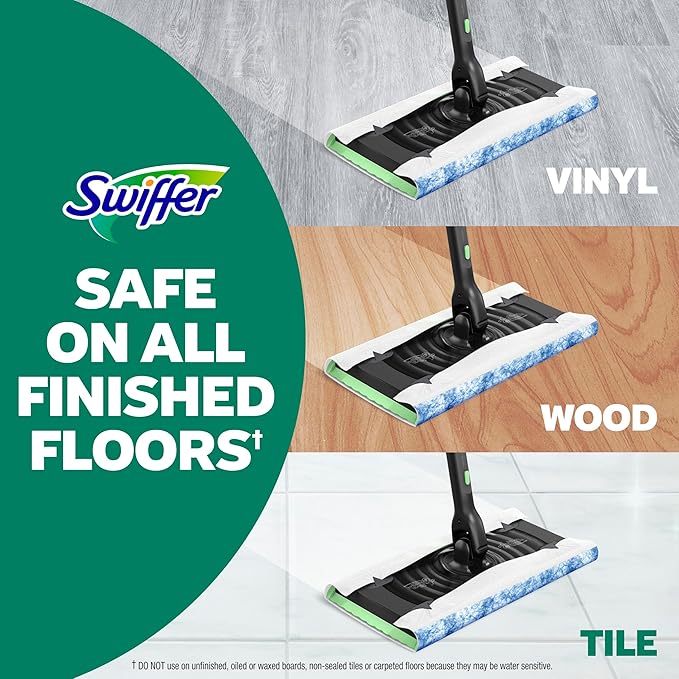 Swiffer Heavy Duty Mop Wet Multi-Surface Cloth Refills for Floor Mopping and Cleaning,Pet with Febreze Odor Defense,20 Count (Pack of 6)