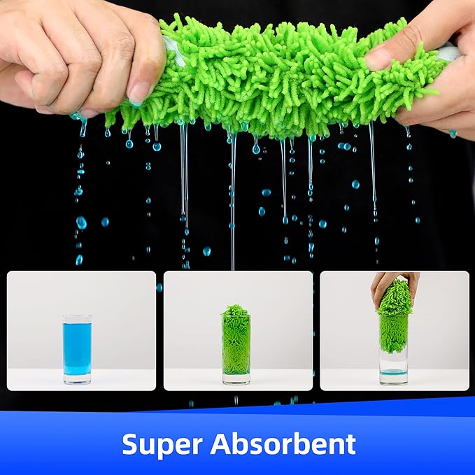 6PCS Reusable Microfiber Mop Pads Compatible with Swiffer Sweeper, Mop Replacement Wet Mopping Cloths, Washable Wet Pads Refill for Wet & Dry Surface, Hardwood Floor Cleaning