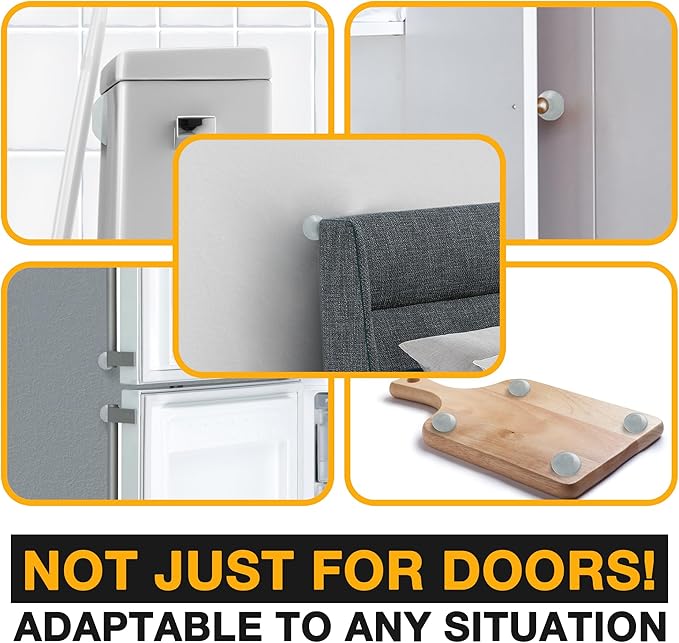 Ducki Wall Protectors - 4 Frosted Glass - Self Adhesive, Reusable Solution for Stopping Wall Damage & Noise from Doors,Refrigerator & More in Your Home or Office -Durable, Shock Absorbent & Discreet